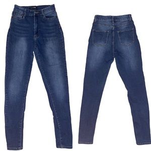 SOLD Fashion Nova First Pick High Rise Jeans - Medium Blue Wash